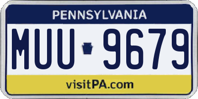 PA license plate MUU9679