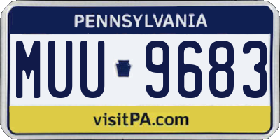 PA license plate MUU9683