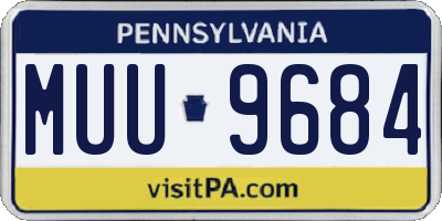 PA license plate MUU9684