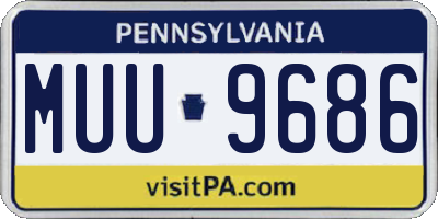PA license plate MUU9686