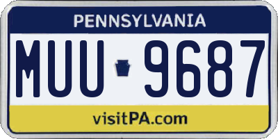 PA license plate MUU9687