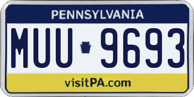 PA license plate MUU9693