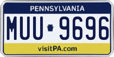 PA license plate MUU9696