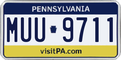 PA license plate MUU9711