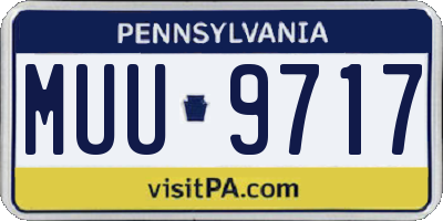 PA license plate MUU9717