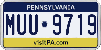 PA license plate MUU9719