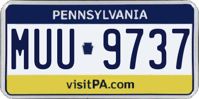PA license plate MUU9737