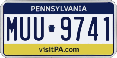 PA license plate MUU9741