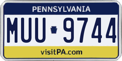 PA license plate MUU9744