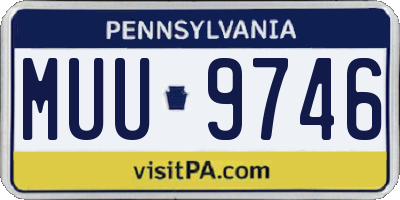PA license plate MUU9746