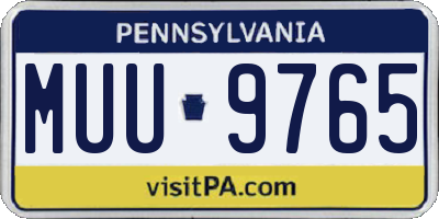 PA license plate MUU9765
