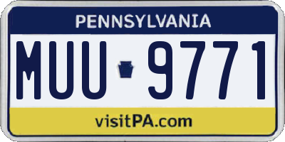 PA license plate MUU9771