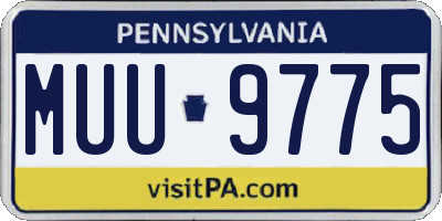 PA license plate MUU9775