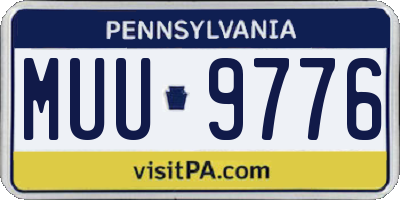 PA license plate MUU9776