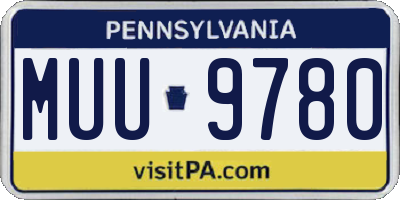 PA license plate MUU9780