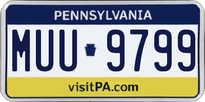 PA license plate MUU9799