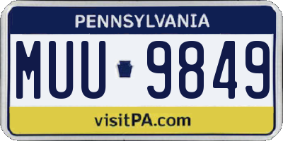 PA license plate MUU9849