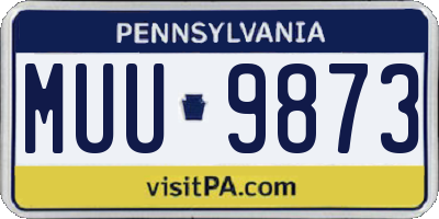 PA license plate MUU9873