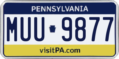 PA license plate MUU9877