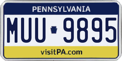 PA license plate MUU9895
