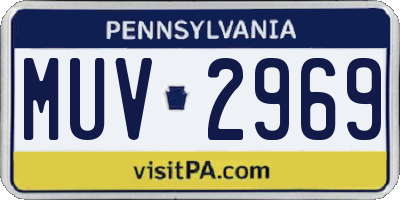 PA license plate MUV2969