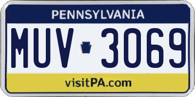 PA license plate MUV3069