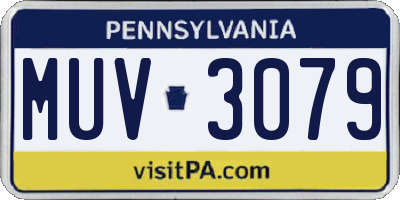 PA license plate MUV3079