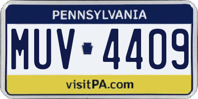 PA license plate MUV4409