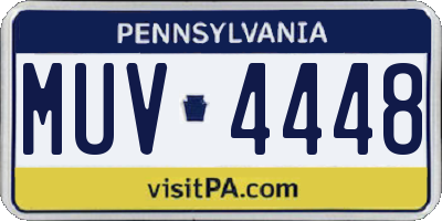 PA license plate MUV4448