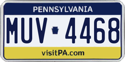 PA license plate MUV4468
