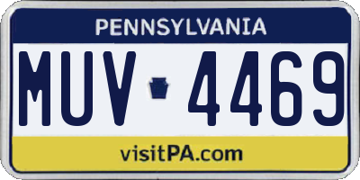 PA license plate MUV4469