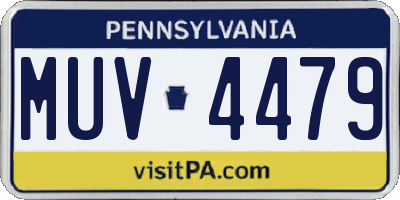 PA license plate MUV4479