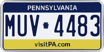 PA license plate MUV4483