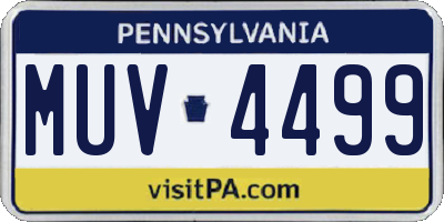 PA license plate MUV4499