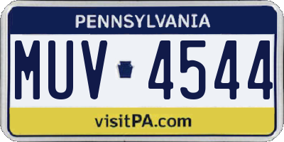 PA license plate MUV4544
