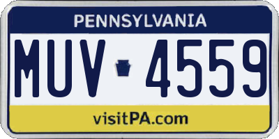 PA license plate MUV4559