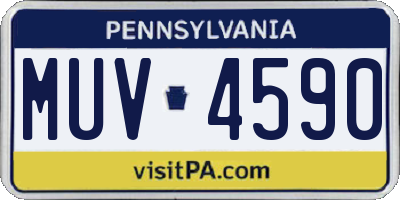 PA license plate MUV4590