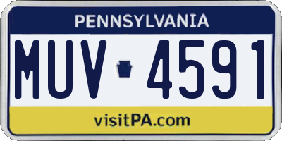 PA license plate MUV4591