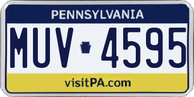 PA license plate MUV4595
