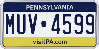 PA license plate MUV4599