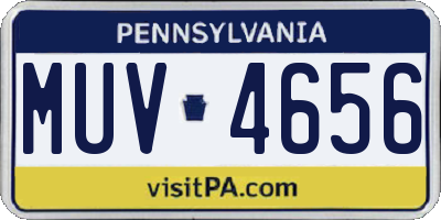 PA license plate MUV4656