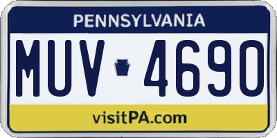 PA license plate MUV4690