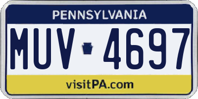 PA license plate MUV4697