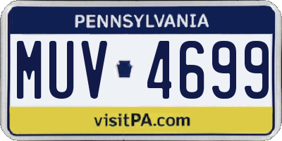 PA license plate MUV4699