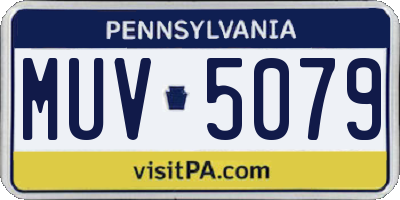PA license plate MUV5079