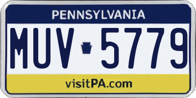 PA license plate MUV5779