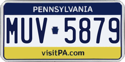 PA license plate MUV5879