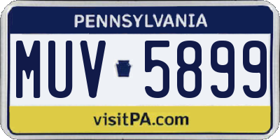 PA license plate MUV5899