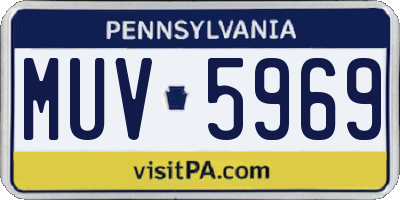 PA license plate MUV5969