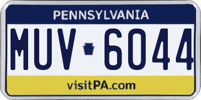 PA license plate MUV6044